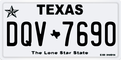 TX license plate DQV7690