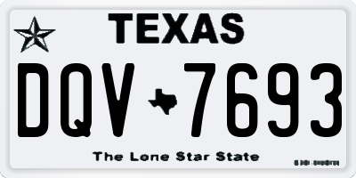 TX license plate DQV7693