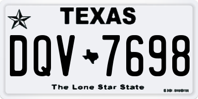 TX license plate DQV7698