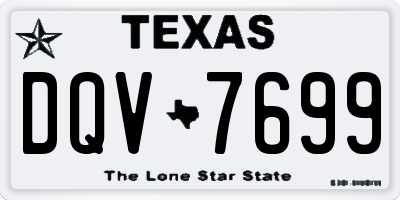 TX license plate DQV7699