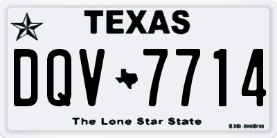 TX license plate DQV7714