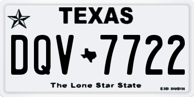 TX license plate DQV7722