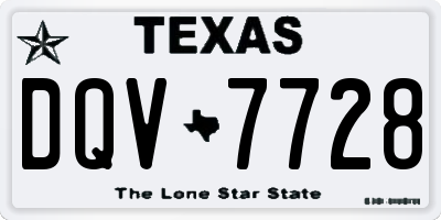 TX license plate DQV7728