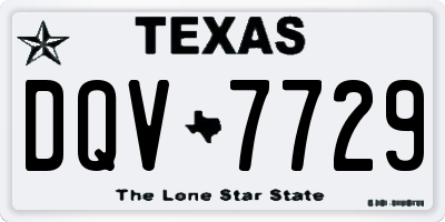 TX license plate DQV7729