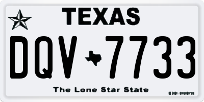 TX license plate DQV7733