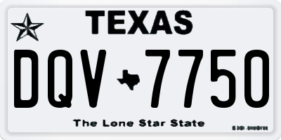 TX license plate DQV7750