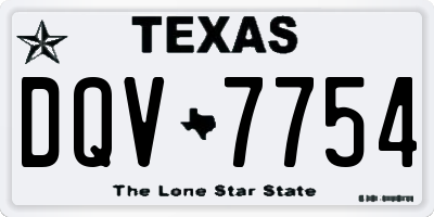 TX license plate DQV7754