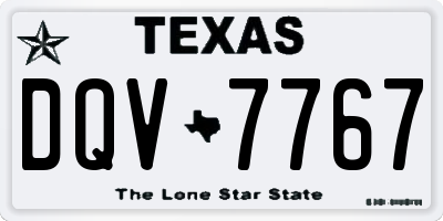 TX license plate DQV7767