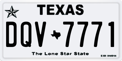 TX license plate DQV7771