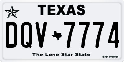 TX license plate DQV7774