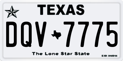 TX license plate DQV7775