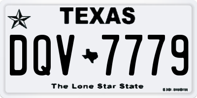 TX license plate DQV7779