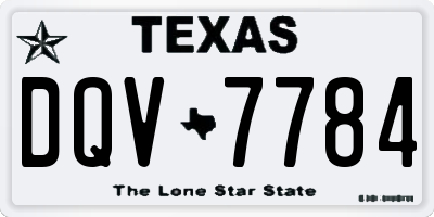 TX license plate DQV7784