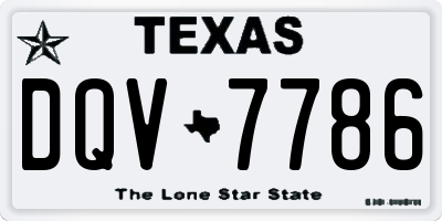 TX license plate DQV7786