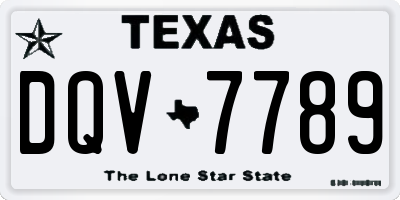 TX license plate DQV7789