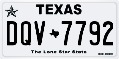 TX license plate DQV7792