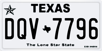 TX license plate DQV7796