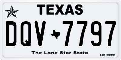 TX license plate DQV7797