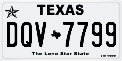 TX license plate DQV7799