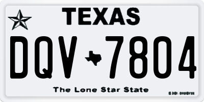 TX license plate DQV7804