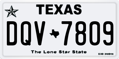 TX license plate DQV7809