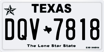 TX license plate DQV7818