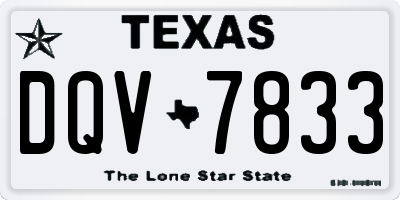 TX license plate DQV7833