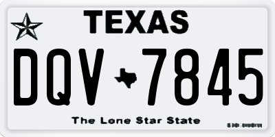 TX license plate DQV7845