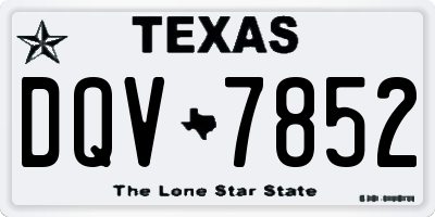 TX license plate DQV7852