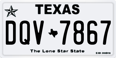 TX license plate DQV7867