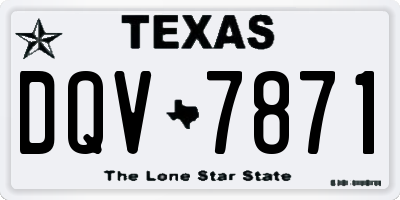 TX license plate DQV7871