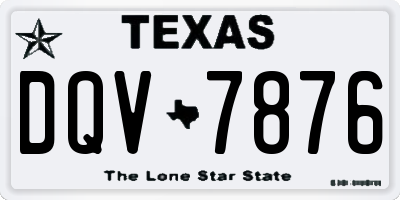TX license plate DQV7876