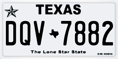 TX license plate DQV7882