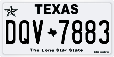 TX license plate DQV7883