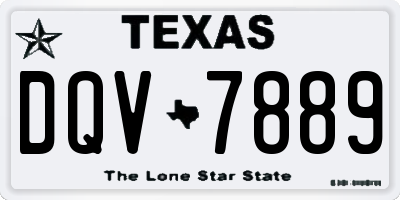 TX license plate DQV7889