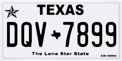 TX license plate DQV7899