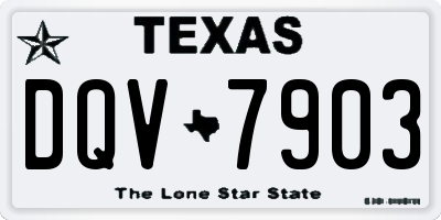 TX license plate DQV7903