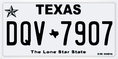 TX license plate DQV7907