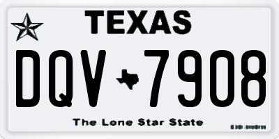 TX license plate DQV7908