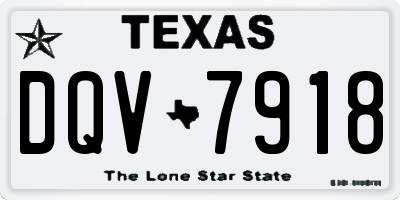 TX license plate DQV7918