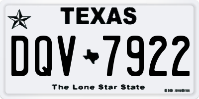 TX license plate DQV7922