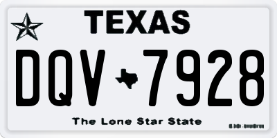 TX license plate DQV7928