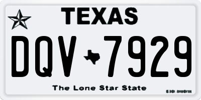 TX license plate DQV7929