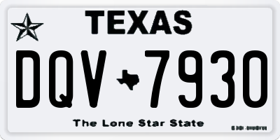 TX license plate DQV7930