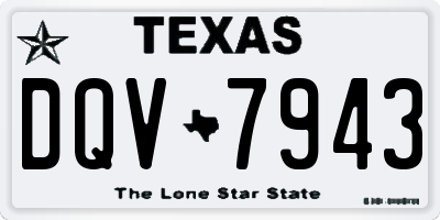 TX license plate DQV7943