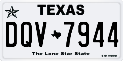 TX license plate DQV7944