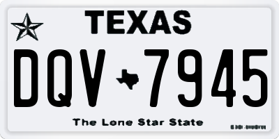 TX license plate DQV7945