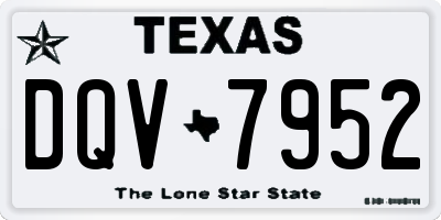 TX license plate DQV7952