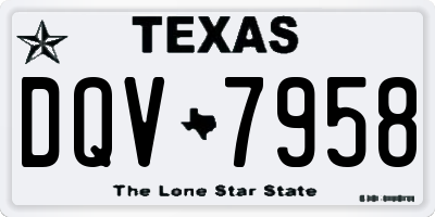 TX license plate DQV7958