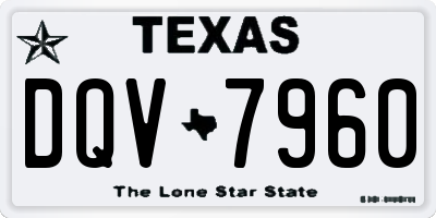 TX license plate DQV7960